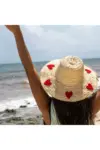 Love Heart Straw Hat – Handwoven Moroccan Hat with Heart Detail