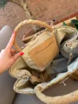 Real Suede Straw Personalised Bag – Handwoven Moroccan Basket with Suede Detail
