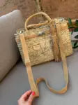 Real Suede Straw Personalised Bag – Handwoven Moroccan Basket with Suede Detail