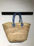 French Market Basket with Deluxe Leather Handle – 3 Colors –