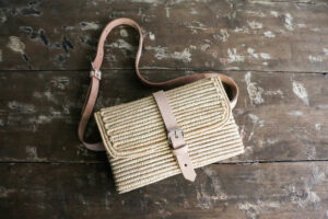 Woven Belt Bag – Handmade Moroccan Fanny Pack & Crossbody Purse with Leather Strap