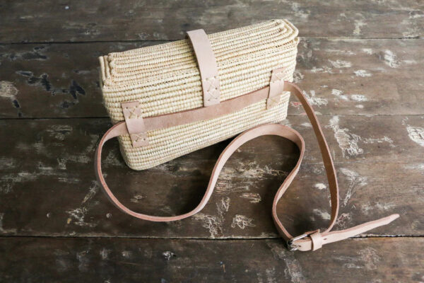 Woven Belt Bag – Handmade Moroccan Fanny Pack & Crossbody Purse with Leather Strap