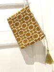 Large Mustard Moroccan Clutch – Handcrafted with Zellige Mot