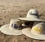 Customisable Straw Hat – Handwoven Summer Hat with Personalised Text