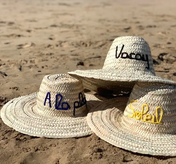 Customisable Straw Hat – Handwoven Summer Hat with Personalised Text