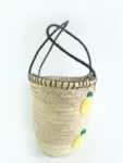 Midi Lemon Zest Raffia Shopper – Handwoven Straw Tote