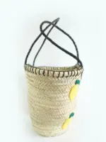 Midi Lemon Zest Raffia Shopper – Handwoven Straw Tote
