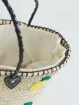 Midi Lemon Zest Raffia Shopper – Handwoven Straw Tote