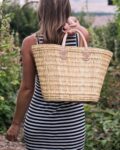 Sophie Tapered Stacking Reed Basket – Short Leather Handles