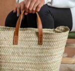 Marrakech Basket – Medium Handwoven Palm Leaf Basket