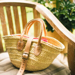 Crossbody Tiny Purse Market Basket with Buckle – Mini Handwoven Bag with Dual Carry Options