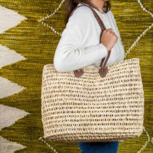 Rivers Basket – Handmade Moroccan Straw Basket
