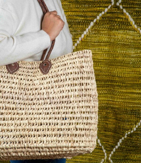 Rivers Basket – Handmade Moroccan Straw Basket