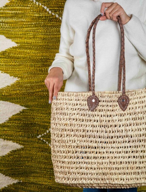 Rivers Basket – Handmade Moroccan Straw Basket