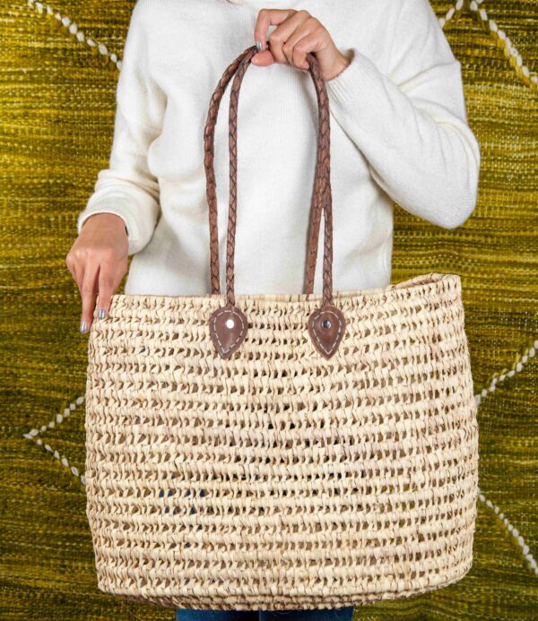 Rivers Basket – Handmade Moroccan Straw Basket