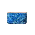 Straw Clutch with Blue Sequins – Handcrafted Moroccan Bag with Adjustable Straps and Handles