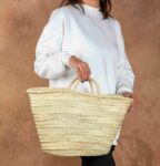 Shopping Straw Basket – Handmade Moroccan Palm Leaf Basket