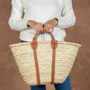 Wicker Towel Basket – Reinforced Moroccan Straw Basket