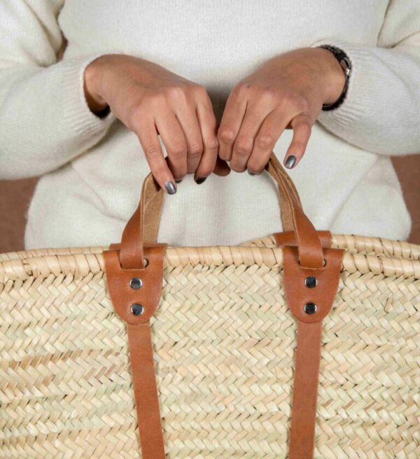 Wicker Towel Basket – Reinforced Moroccan Straw Basket