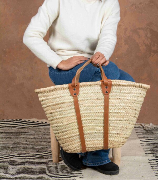 Wicker Towel Basket – Reinforced Moroccan Straw Basket