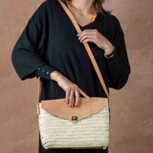 Marrakech Shoulder Strap Bag – Handmade Moroccan Palm Leaf Bag