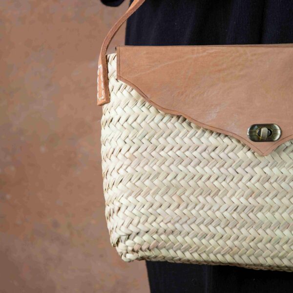 Marrakech Shoulder Strap Bag – Handmade Moroccan Palm Leaf Bag