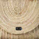 Merzouga Straw Bag – Handmade Black Palm Leaf Bag with Leather