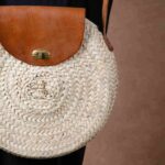 Marrakech Round Palm Leaf Bag with Cover – Handmade Moroccan