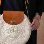 Marrakech Round Palm Leaf Bag with Cover – Handmade Moroccan