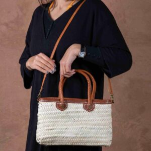 Marrakech Zipper Bag – Handmade Palm Leaf Rectangle Bag