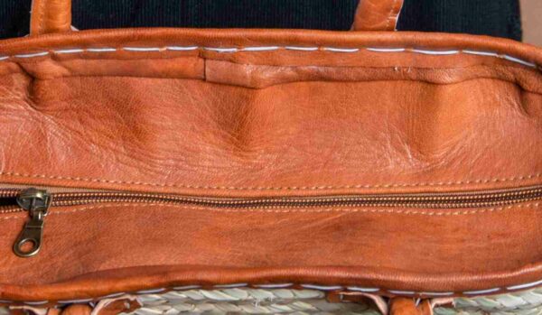 Marrakech Zipper Bag – Handmade Palm Leaf Rectangle Bag
