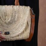 Merzouga Straw Bag – Handmade Palm Leaf Bag with Camel Leather