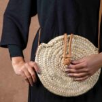 Round Closure Strap Bag – Small Handmade Natural Palm Leaf bag