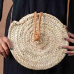 Round Closure Strap Bag – Small Handmade Natural Palm Leaf bag