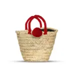 French Market Basket – Handwoven Moroccan Palm Leaf Tote