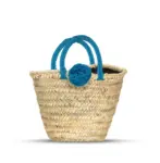 French Market Basket – Handwoven Moroccan Palm Leaf Tote
