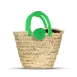 French Market Basket – Handwoven Moroccan Palm Leaf Tote