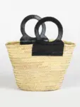 Tan Raffia French Shopper – Round Handle Tote Handmade