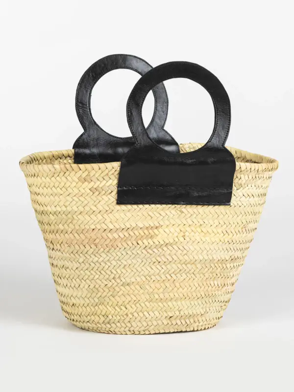 Tan Raffia French Shopper – Round Handle Tote Handmade