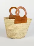 Tan Raffia French Shopper – Round Handle Tote Handmade