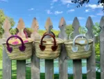 Mini French Market Tote – Handmade Straw Bag with Alligator
