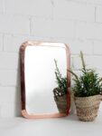 Vintage Moroccan Brass Mirror – Handmade Wall Mirror in Gold