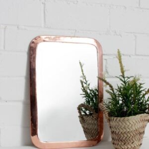 Vintage Moroccan Brass Mirror – Handmade Wall Mirror in Gold