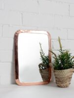Vintage Moroccan Brass Mirror – Handmade Wall Mirror in Gold