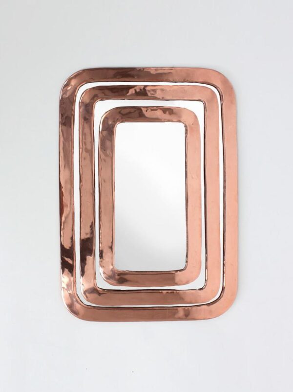 Vintage Moroccan Brass Mirror – Handmade Wall Mirror in Gold