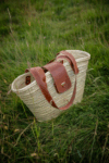 Luxury Personalized Wicker Tote Bag – Handcrafted Leather