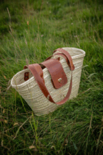 Luxury Personalized Wicker Tote Bag – Handcrafted Leather