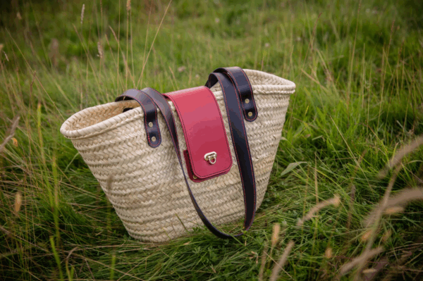 Luxury Personalized Wicker Tote Bag – Handcrafted Leather