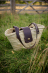 Luxury Personalized Wicker Tote Bag – Handcrafted Leather