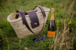 Luxury Personalized Wicker Tote Bag – Handcrafted Leather